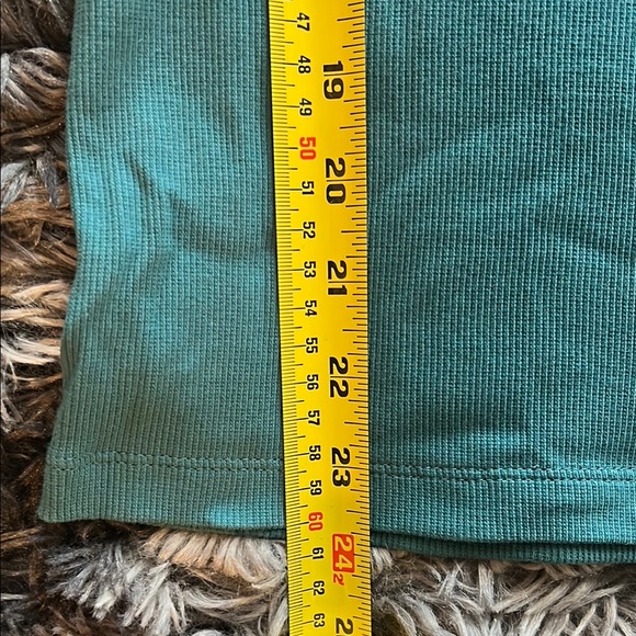 Reitman’s Teal Ribbed Tank with Scooped Neckline - Picture 10 of 11